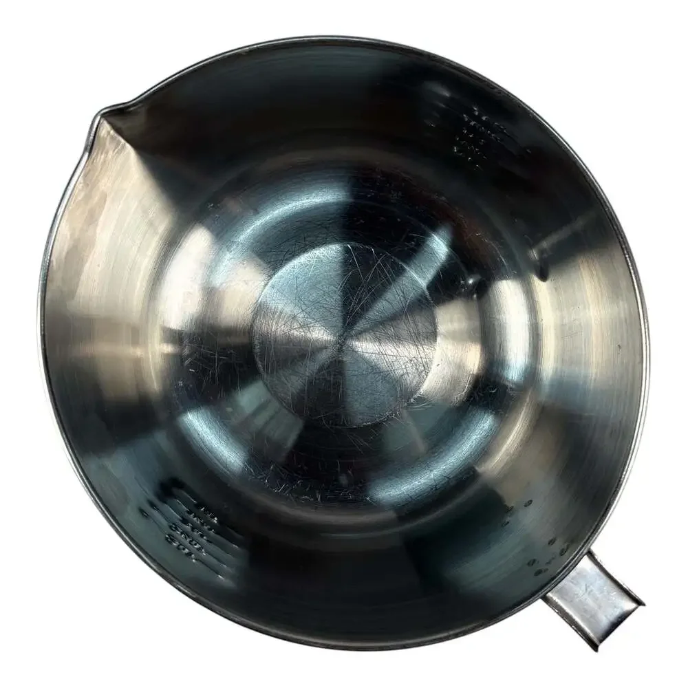 Vintage 3 Quart Qt Stainless Steel Measuring Mixing Bowl w/ Handle & Spout Korea
